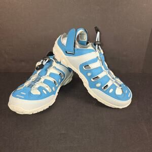 Mishansha Closed Toe Hiking Water Sandals Blue White Bungie Lacing System 38/7.5